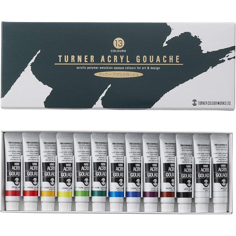 

turner color acrylic gouache 13 pieces (12 colors) school set AG13C 11ML
