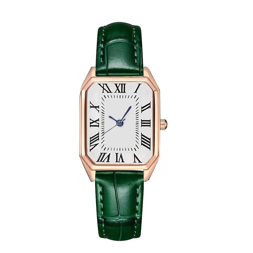 Women s watch temperament retro blue needle-engraved simple square watch quartz watch