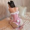 New Sexy Lingerie Cute Bunny One-piece Shoulder Mesh Uniform Seduction Passion Women's Suit