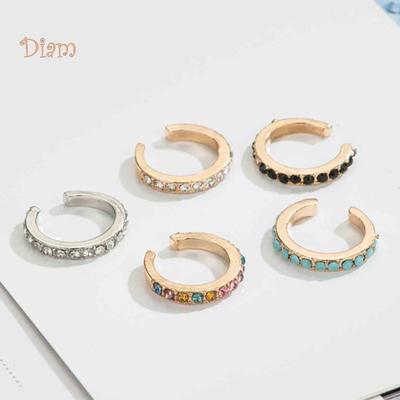 Diamonding Jewelry 1Pc Women Crystal Stone Inlaid U Shape Ear Clip Earring Non Piercing