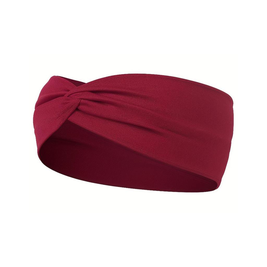 Women's Cross-Border Sports Yoga Elastic Headband - Sweat-Absorbent and Wide-Brimmed Hair Accessory.