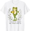Mógłbym być bardziej złośliwy, ale Jezus powiedział nie Urocza Żaba Ogród Graficzny T-shirt