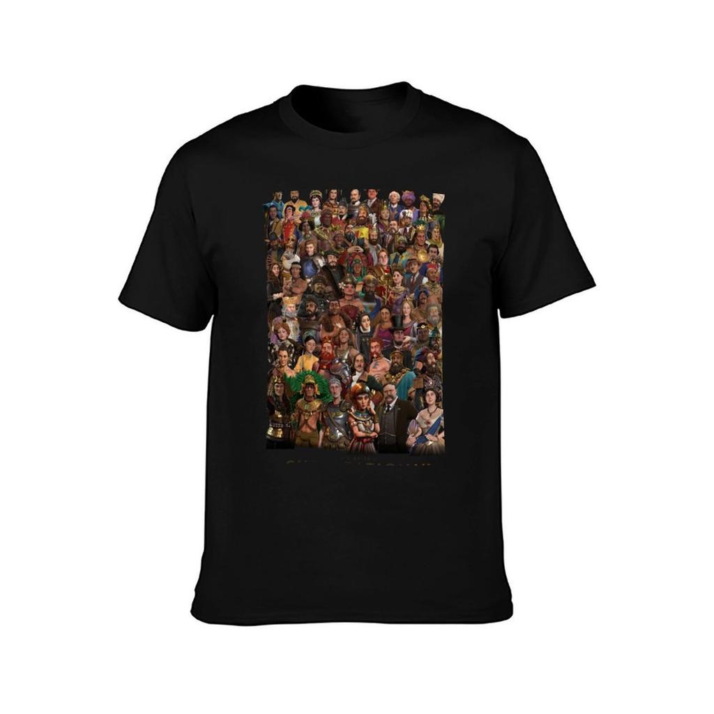 Civilization VI Leaders TShirt Classic Graphic Short Sleeve Top