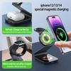 3 in 1 Magnetic Wireless Charger Fast Charging for iPhone 16/16Pro Max/15~12 Series iWatch S10/10/9/8/7/6/5/4 AirPods4/3/Pro 2/1