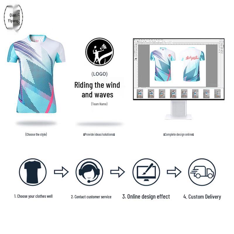 Unisex schnelltrocknendes kurzärmeliges Sporttrikot-Set
