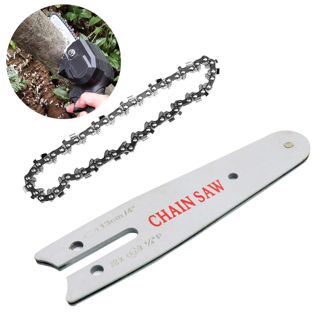 4 IN Mini Electric Chainsaw Set Electric Chain Saw Accessories Practical Electric Chain Saw Guide Plate