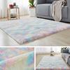 Indoor Tie-Dye Printed Plush Carpet Anti-slip Decorative Living Room Carpet
