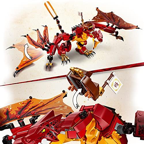 LEGO Ninjago Fire Dragon Attack 71753 Toy Ninja Dragon Boys Ages 8 and Up
