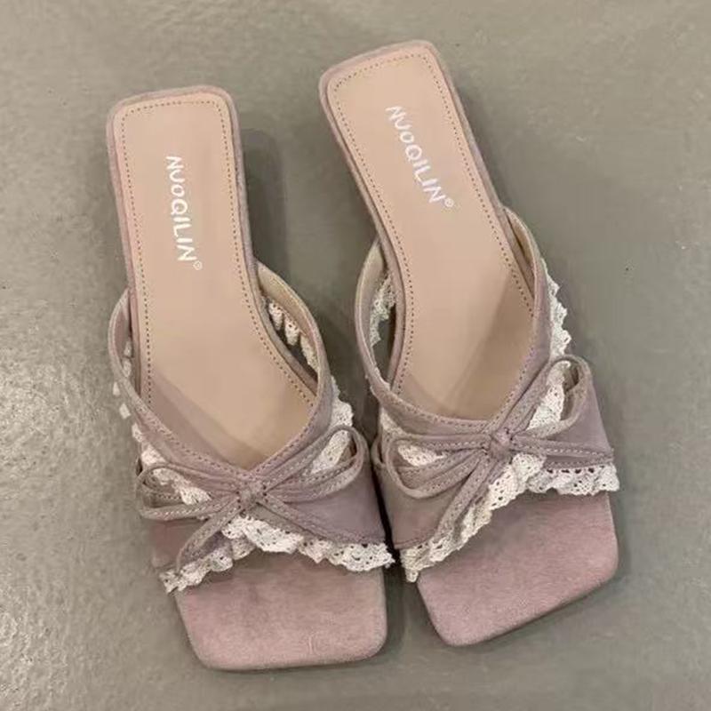 Fashion Women Slippers Fashion Heeled Shoes Summer Dress Casual Pumps Designer Woman Sandals 2025 New Trend Brand Cozy Female Zapatillas