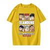 Summer men's cartoon Q-version Slam Dunk character short-sleeved T-shirt, casual 100% pure cotton short-sleeved top