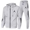 Completo Sportivo da Uomo con Felpa con Cappuccio e Zip e Pantaloni Leggero Cotone-Misto Activewear Autunno