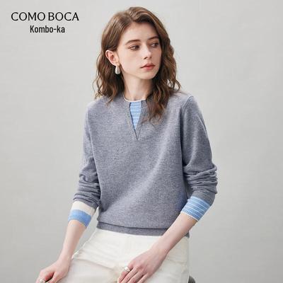 Komom Boka Women's Faux Two-Piece Wool Sweater