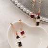 Enamel Wine Glass Earrings Red Wine Earrings Mini Food Earrings A Gift For Wine Lovers