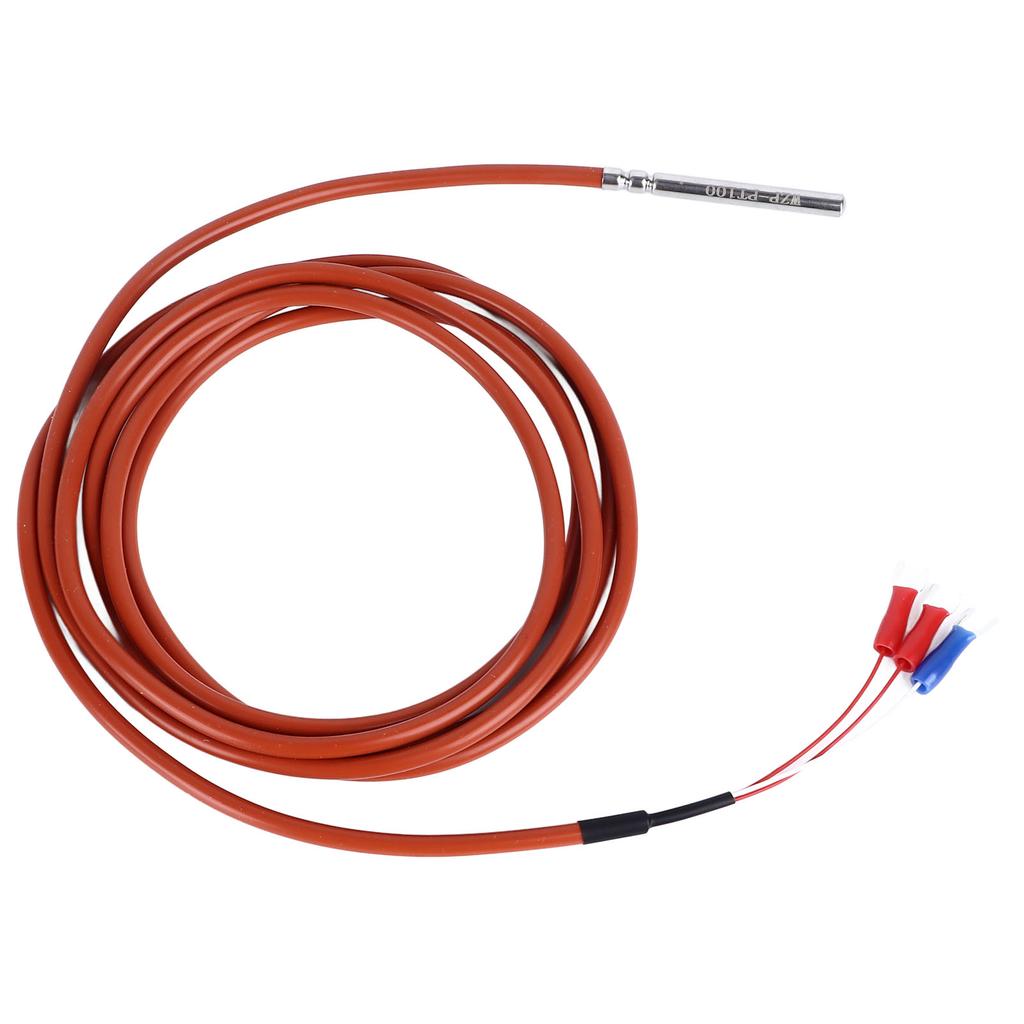 Czujnik Temperatury Sonda 2m Stal Nierdzewna Wodoodporna Ryflowana PT100 ?50?350 stopni Celsjusza  Odporność termiczna