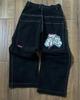 JNCO Jeans Vintage Hip Hop Loose Jeans Men's Gothic High Waist Wide Legs Pants Streetwear