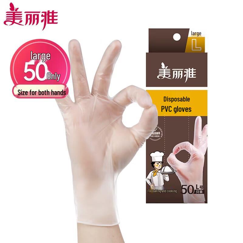 Meiliya Disposable Transparent PVC Gloves