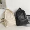Multiple Pockets Teens Schoolbag Korean Style Travel Bag Leather Backpack Men  Boys Girls
