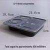 Disposable Multi-Compartment Meal Prep Containers