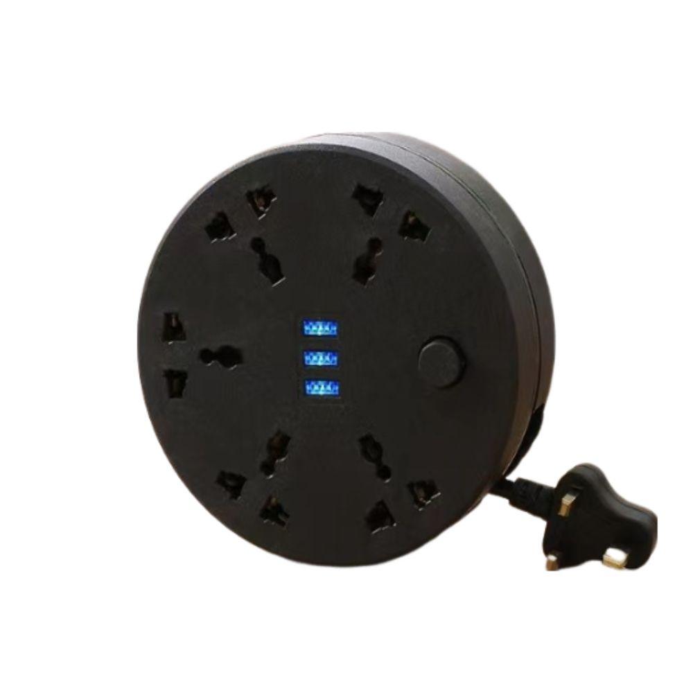 Circular Multi Outlet Power Strip Socket Socket Adapter with Long Cable Travel Essentials