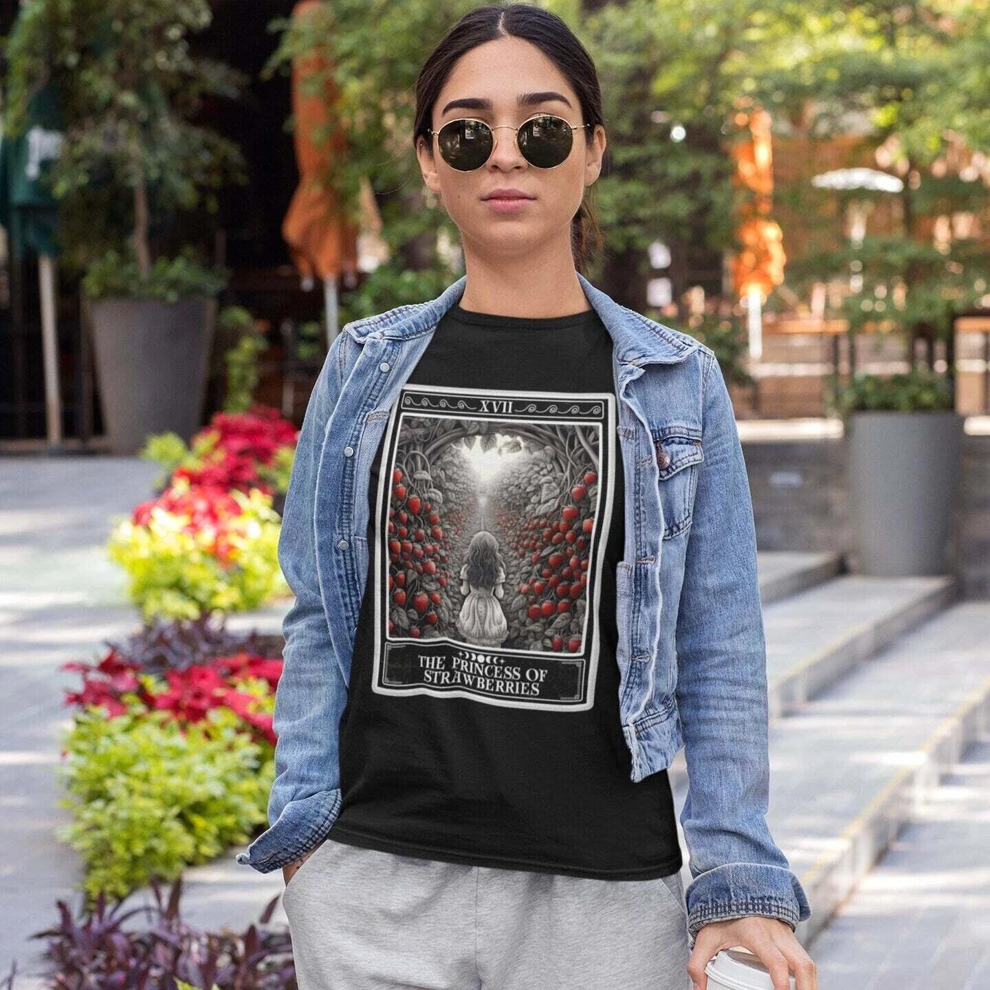 The Princess of Strawberries Tarot Card Shirt, Strawberry XL