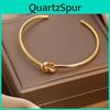 Stainless Titanium Elegant Bracelets Steel Trendy Round Circular Open Knot Cuff Bangle For Women Jewelry