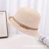 Hat sunscreen hat summer women's versatile sun hat dome basin hat new foreign leather buckle foldable bucket hat