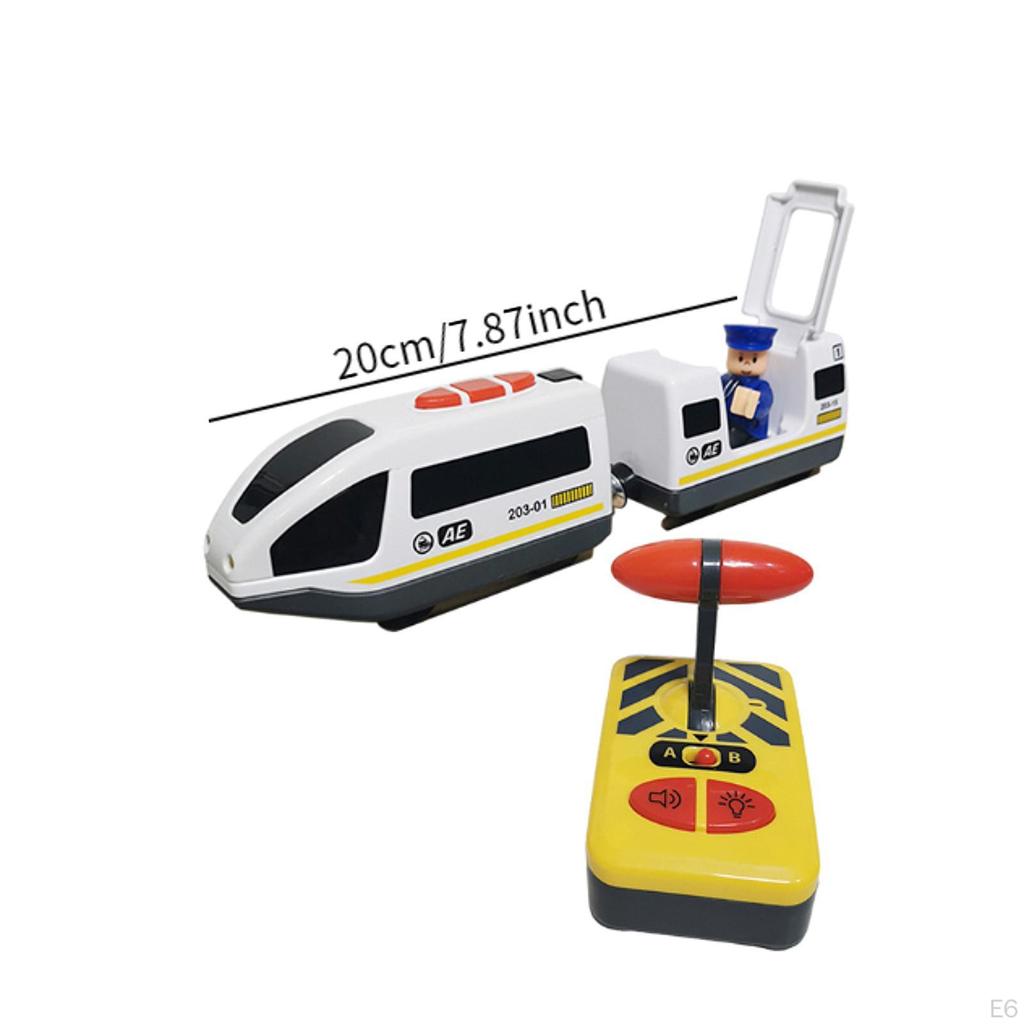 Electric Train Set Toys Children Model Toy for Boys Wooden Track White 3Pcs