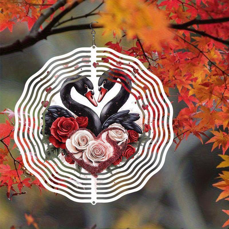 10 Inch Hanging Wind Spinner with 360 Degree Hook for Balcony Garden Decor Spring Summer Outdoor Decoration