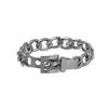 Silver thick chain belt buckle bracelet female ins cold wind design sense simple temperament niche Cuban chain jewelry