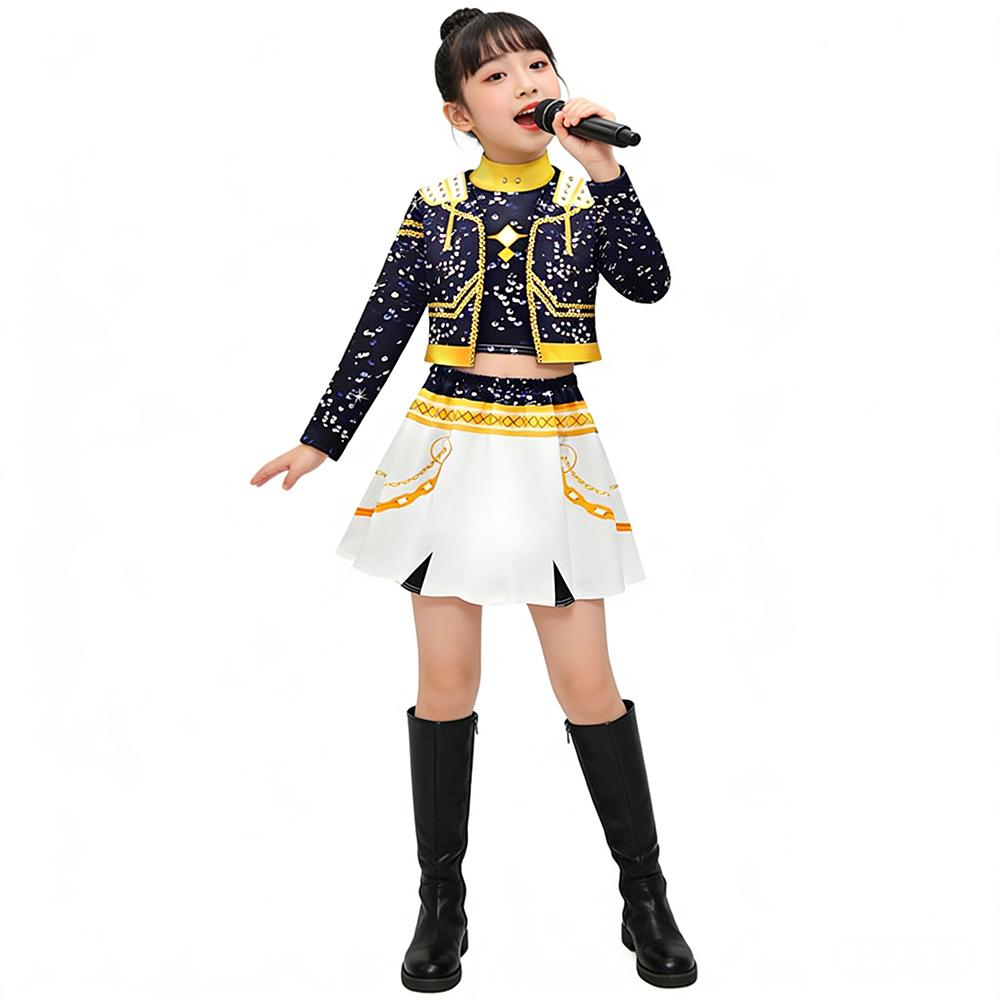 In Stock  Rumi Cosplay Coat Vest Shorts Costume Set Zoey Mira Dress Up Child Halloween Carniva Suit