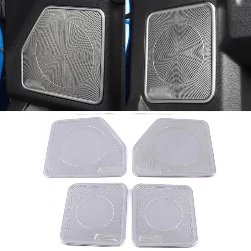 ABAIWAI For Ford F150 F-150 2015- Steel Car 4 Door Audio Speaker Loudspeaker Frame Horn Decoration Cover Trim Interior