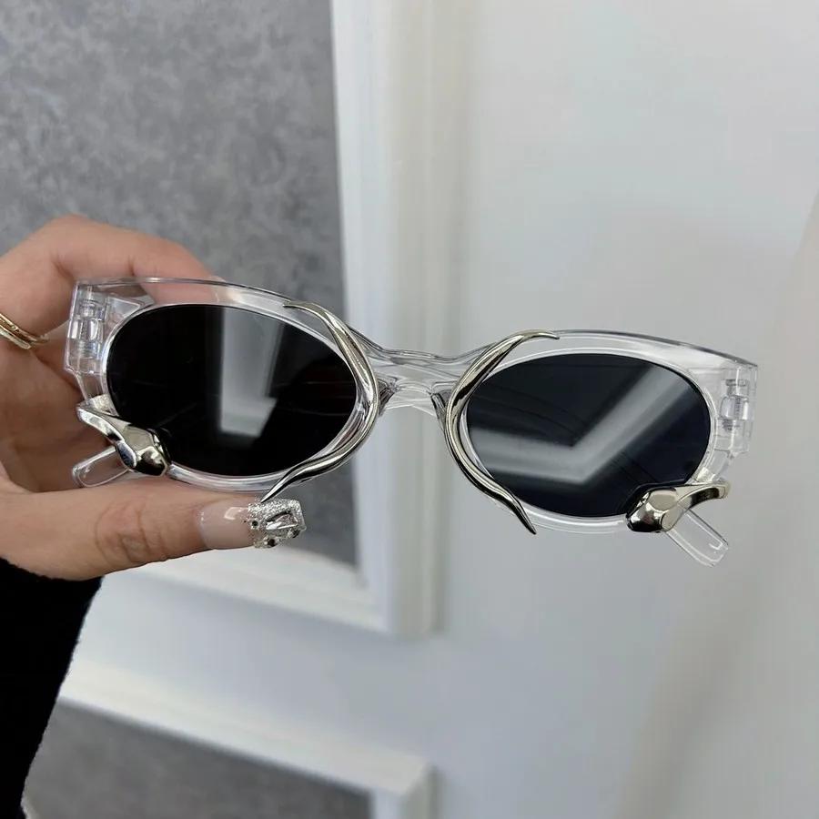 Trendy Cat Eye Sunglasses Women Men Retro Mirror Lens Stylish Sun Glasses Female Male Personality Colors