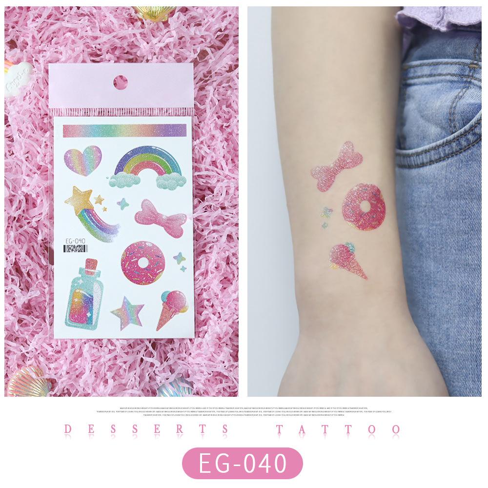 Glitter Princess Tattoo Stickers for Kids – Perfect for Party Desserts