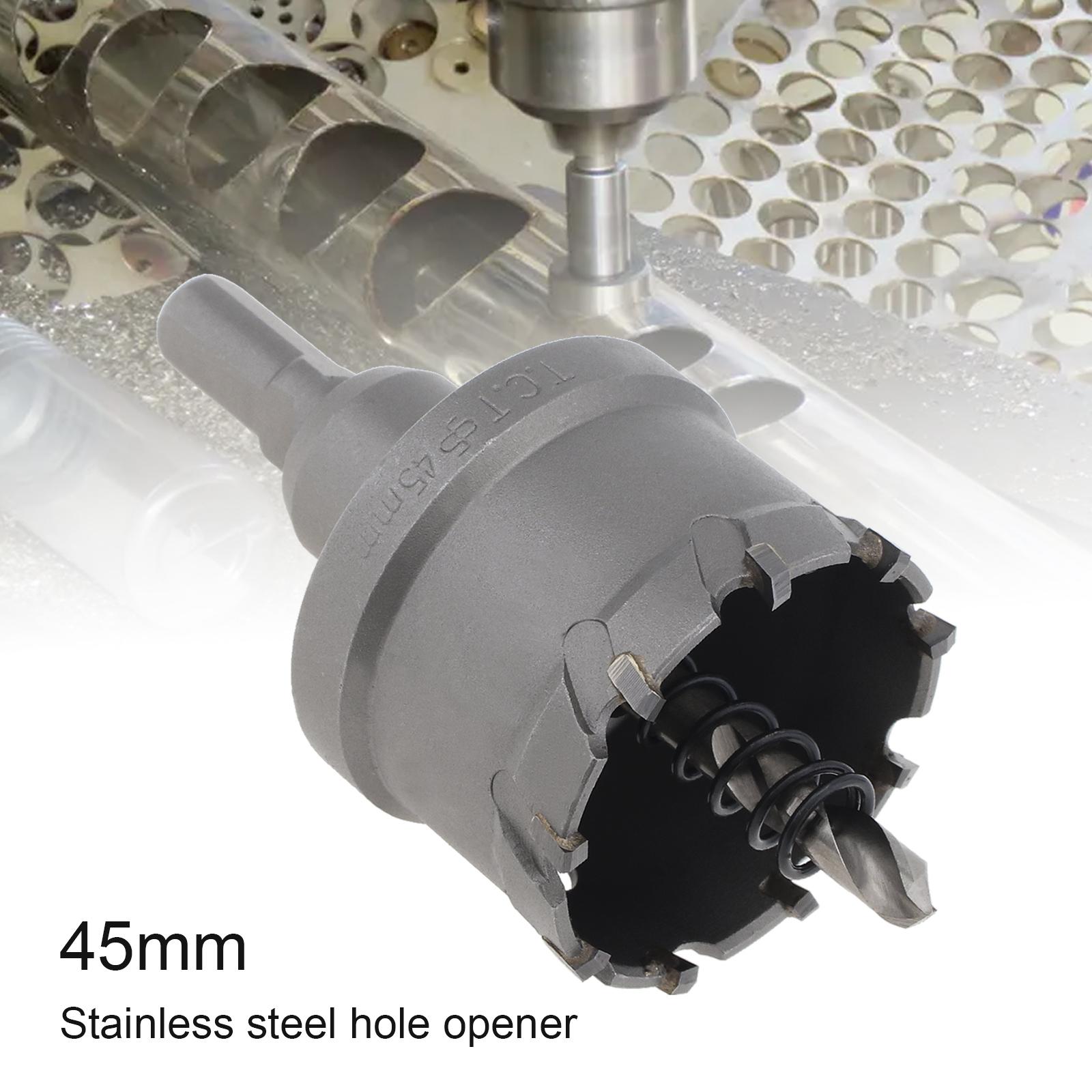 

16-45 мм сверло из карбида вольфрама, сверло с твердосплавным кольцевым сверлом TCT, сверло для резки отверстий по нержавеющей стали/алюминиевому сплаву 45mm