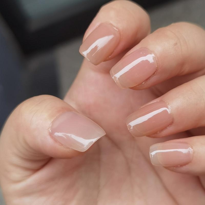 30Pcs Fake Nails Artificial Short Ballet Press On Nail Tips Seamless Fingernails Removable False Nails