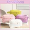 Light Corduroy Travel Cosmetic Bag With Zipper Closure For Home And Onthego Storage