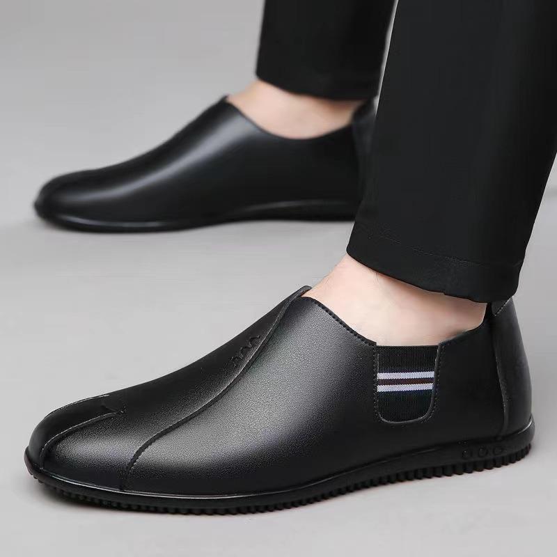 Fashion Men's New Casual Flat Shoes Spring Autumn Wear-resistant Soft Slip-on Designer New Loafers Male Comfortable Leather Shoes