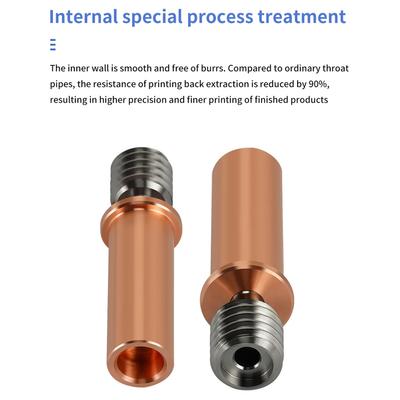 2PCS 3D Printer Extruder Copper Titanium Alloy Throat Tube for Kobra 2Kobra 2 NeoKobra 2