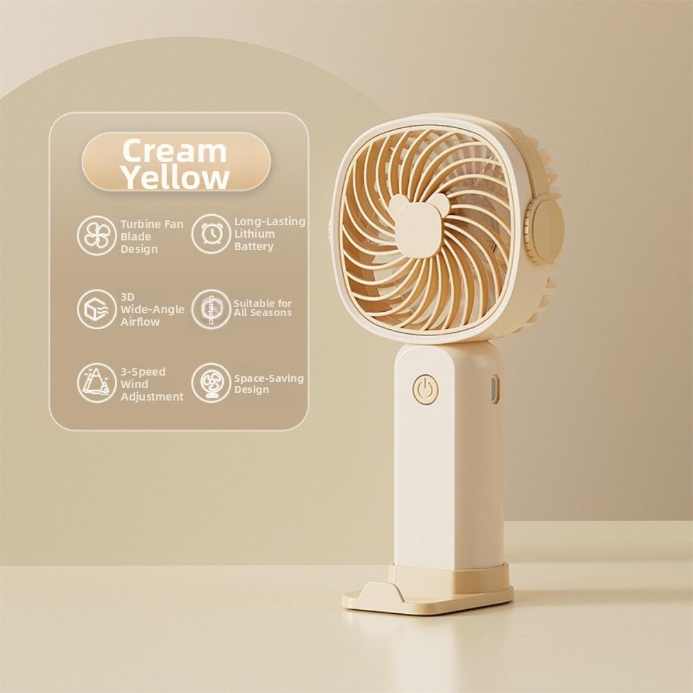 New Multi-Functional Mini USB Fan Eectric Portable Handheld Fan Small With Stand Desktop Fan Students жёлтый