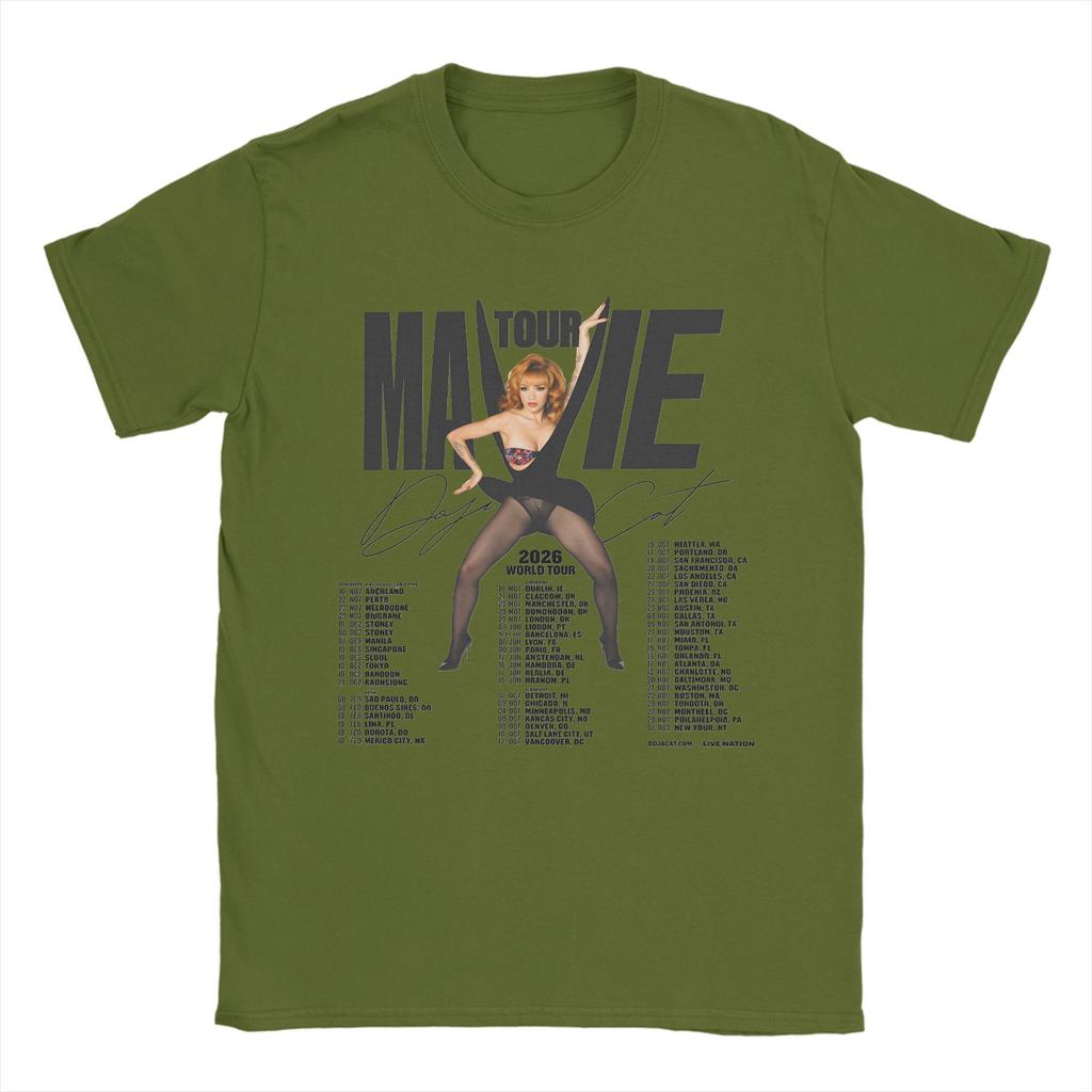 Novelty Doja Cat Tour Ma Vie TShirts Unisex Round Neck Cotton T Shirts Short Sleeve Tee Shirt Gift Clothes