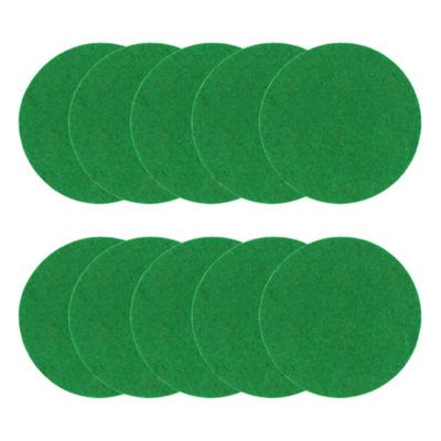 10pieces Of Set Air Hockey Table Pushers Replacement Green Felt Pads 60mm/74mm/94mm Air Hockey Table Game Accessories