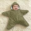 Infant Flannel Swaddle Blanket with Leopard and Polka Dot Print and, Sleep Sack Wrap, Cozy Travel Swaddle for Outdoor Use