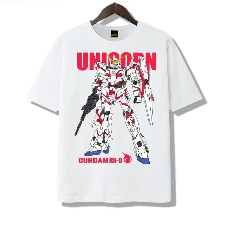 Gundam Mecha Anime Print Family Matching T-Shirt Men Kids Boys Cotton Summer Short Sleeve Tee Hot Sale