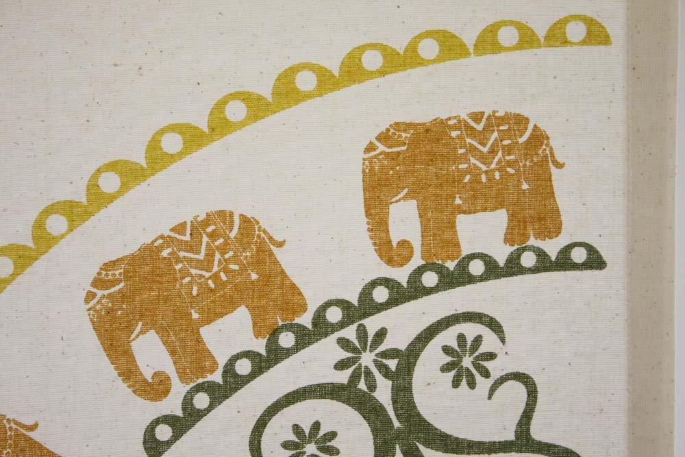 Narumikk Noren Rotating Elephant 150cm Curtain, Design, Long, 17-200