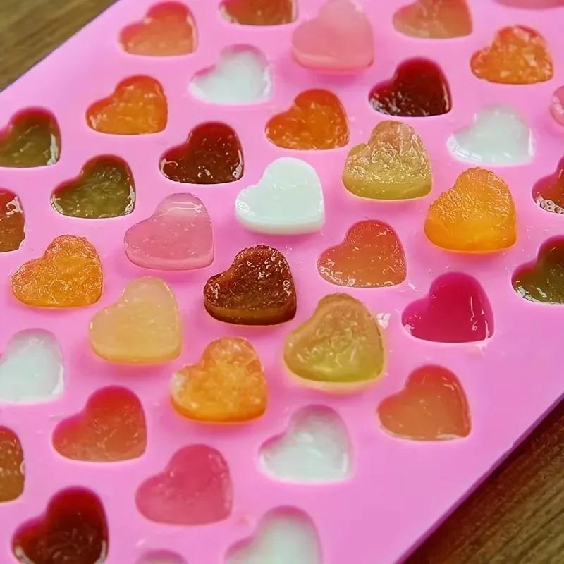 3D Heart Shape Silicone Candle Mold Kitchen Food Grade Mini Love Ice Tray Candy Cake Chocolate DIY Baking Mould Party Decor Gift