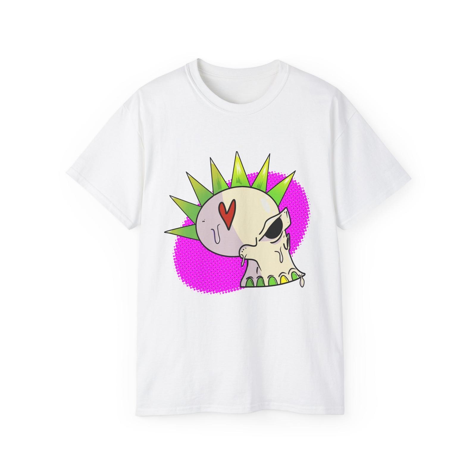 Punk Skull Skateboard Graphic Unisex Ultra Cotton Tee S