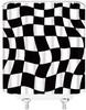 Black and White Checkered Shower Curtain Retro Funky Groovy Aesthetic Abstract Checkerboard 60s 70s Plaid Hippie Home Decor