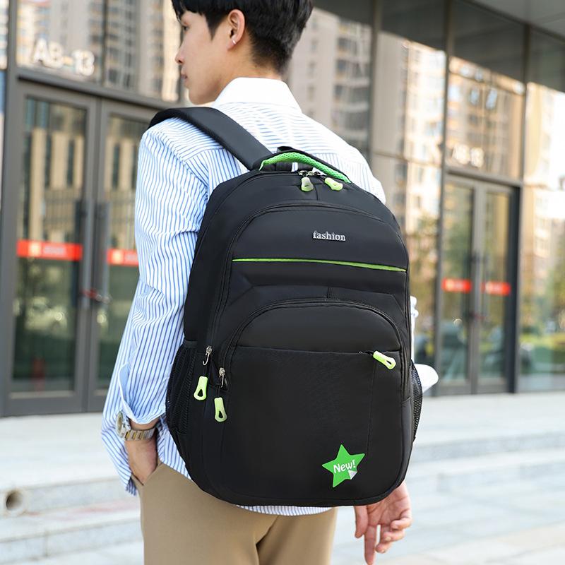 Schoolbag Backpack Men's Business Short-distance Business Travel Bag Simple Casual Multi-compartment School Bag Large Capacity Backpack Wholesale