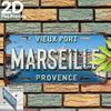 Płaskie drukowane Marsylia Prowansja Vieux Port Port Francuska Scena Nadmorska Styl Tablicy Rejestracyjnej Aluminiowy Metalowy Obraz Dekoracja Ścienna
