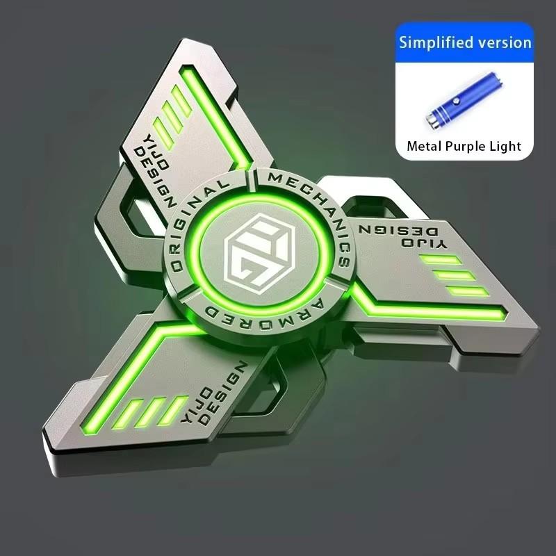 Luminous Metal Silent Portable Hand Gyro Fidget Spinner Adults EDC Toy Stress ADHD Anxiety Relief Cool Trendy Gift